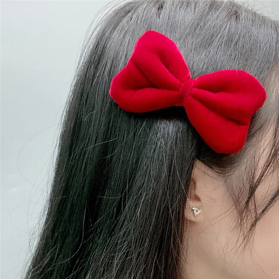new red big bow headband sweet korean cute hair accessories