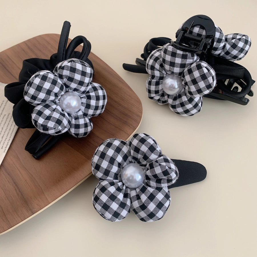 Women's Elegant Simple Style Floral Cloth Hair Clip Hair Tie Hair Claws