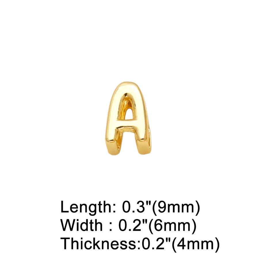 Wholesale Jewelry Basic Simple Style letter Copper 18K Gold Plated