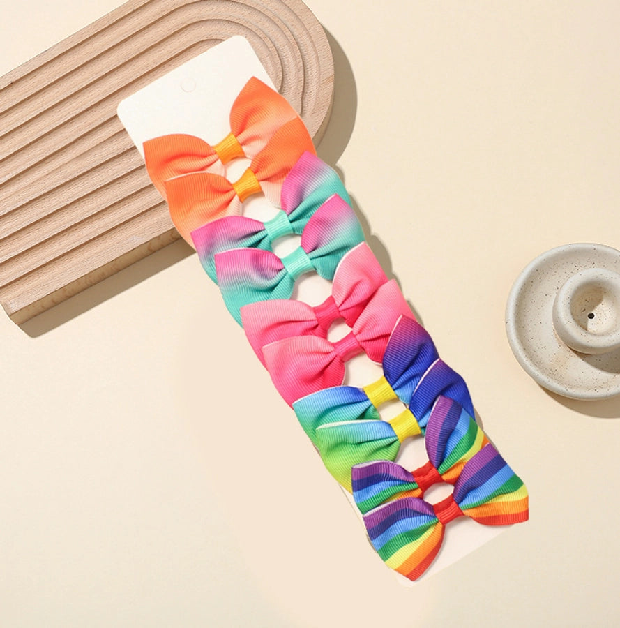 Girl'S Sweet Korean Style Bow Knot Polyester Hair Clip