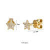 1 Pair IG Style Star Brass Zircon Ear Cuffs Ear Studs