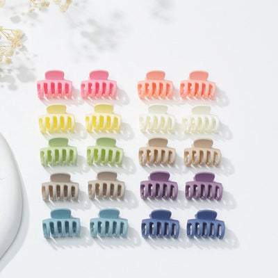women's simple style colorful plastic hollow out hair claws