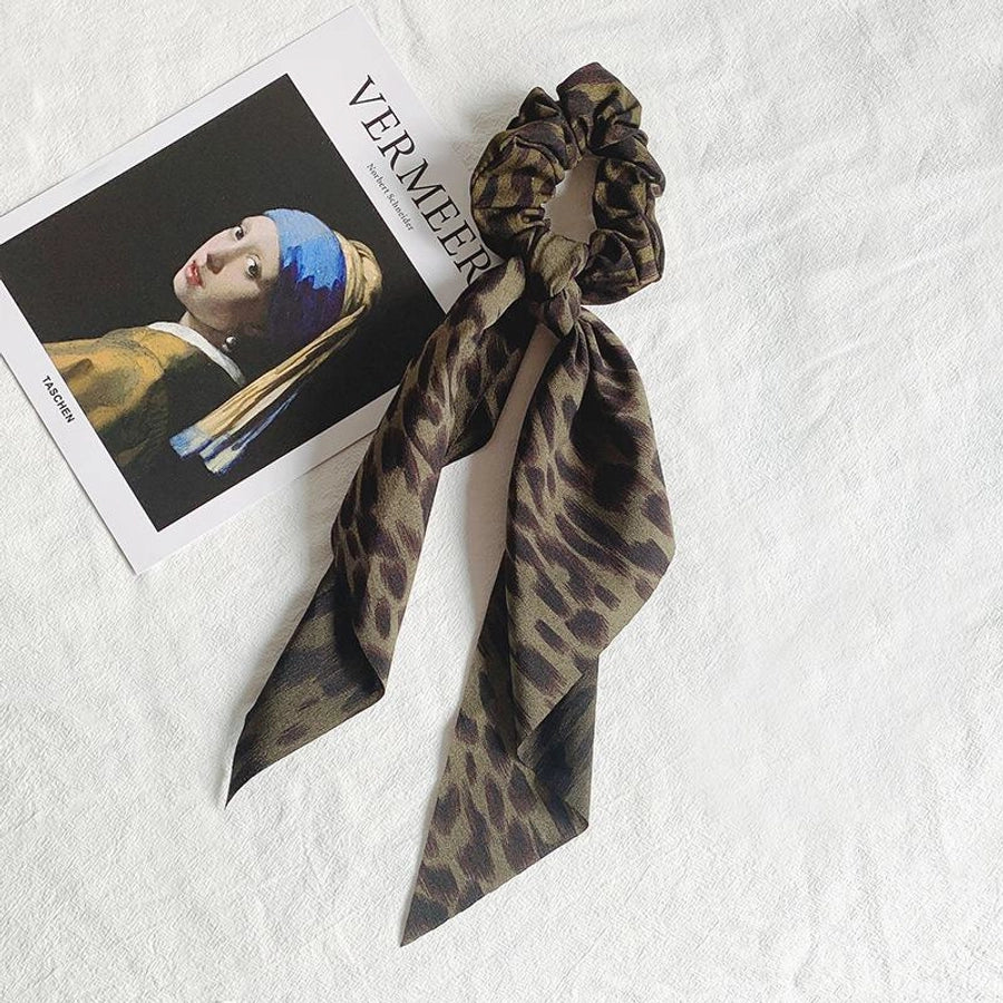 color leopard print hair band chiffon elastic hair rope nhof154782