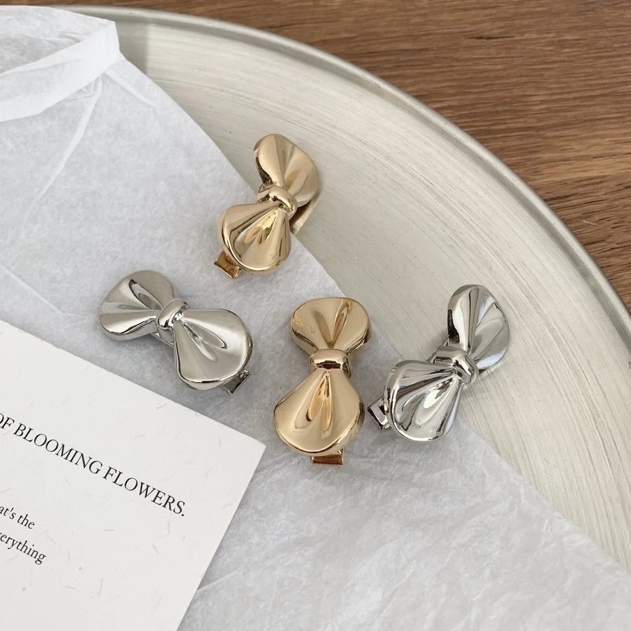 Women's Sweet Simple Style Bow Knot Metal Hair Clip