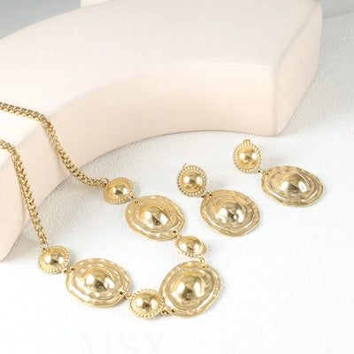 Jewelry Streetwear Geometric 304 Stainless Steel Plating Earrings Necklace