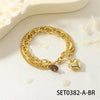 Jewelry Elegant Classic Style Streetwear Heart Shape Copper Bracelets Necklace