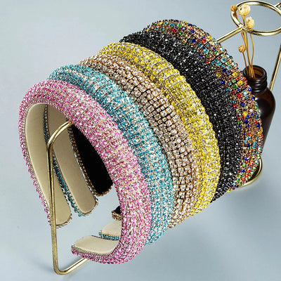 jewelry baroque full diamond fabric headband