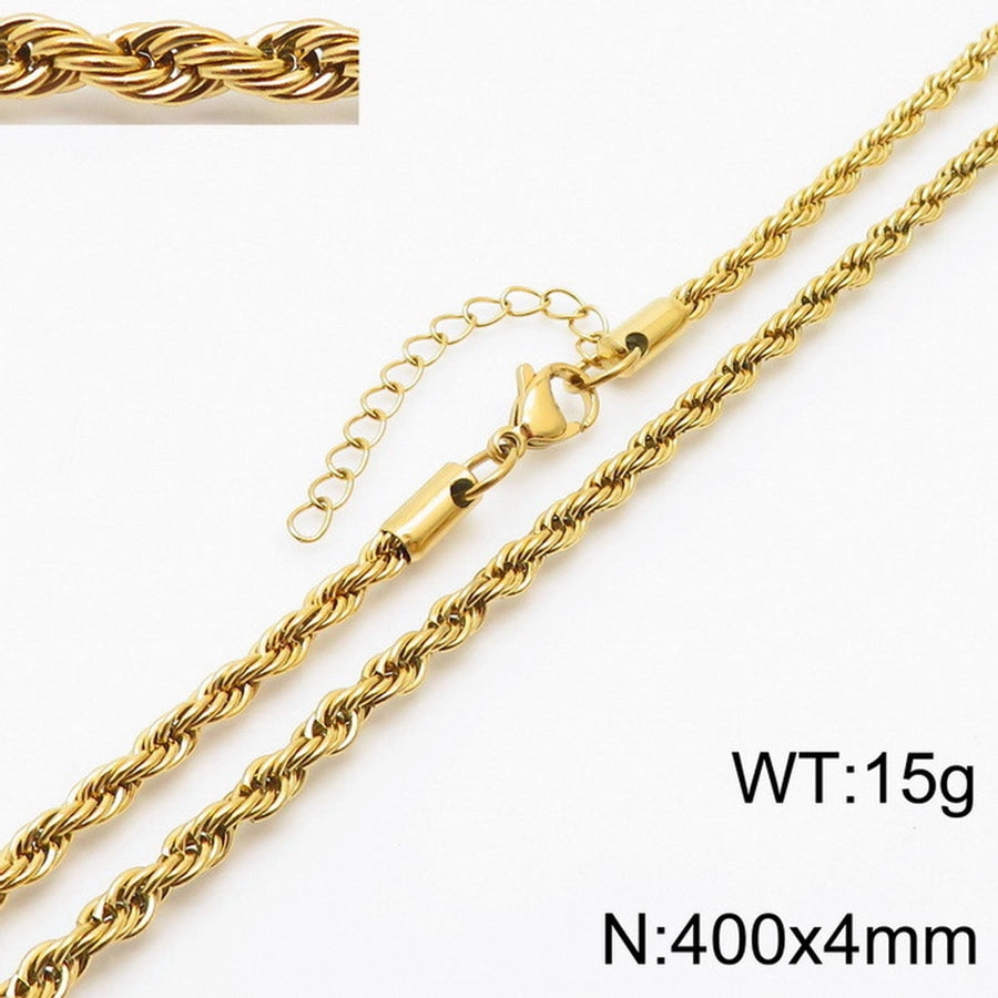 Jewelry Simple Style Geometric 304 Stainless Steel 18K Gold Plated Bracelets Necklace
