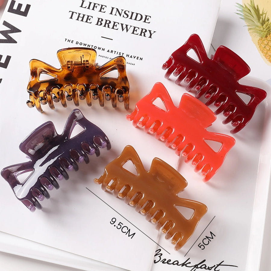 fashion geometric plastic resin stoving varnish hair claws 1 piece