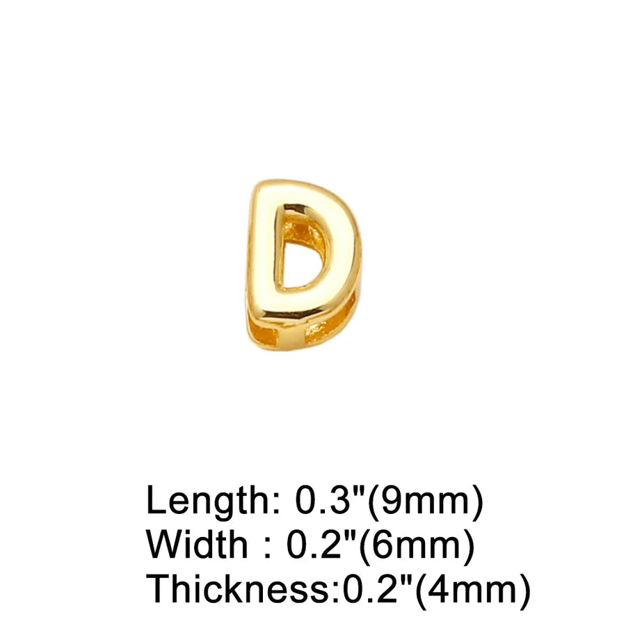 Wholesale Jewelry Basic Simple Style letter Copper 18K Gold Plated