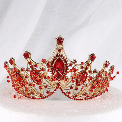 Women's Elegant Lady Streetwear Crown Alloy Inlay Artificial Crystal Rhinestones Crown