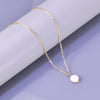 Jewelry Simple Style Heart Shape 304 Stainless Steel Titanium Steel Freshwater Pearl 18K Gold Plated Plating Layered Necklaces