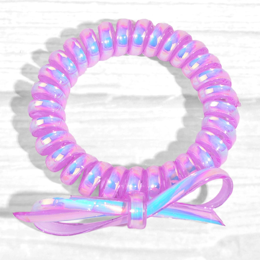 fashion bow knot telephone line hair tie 1 piece