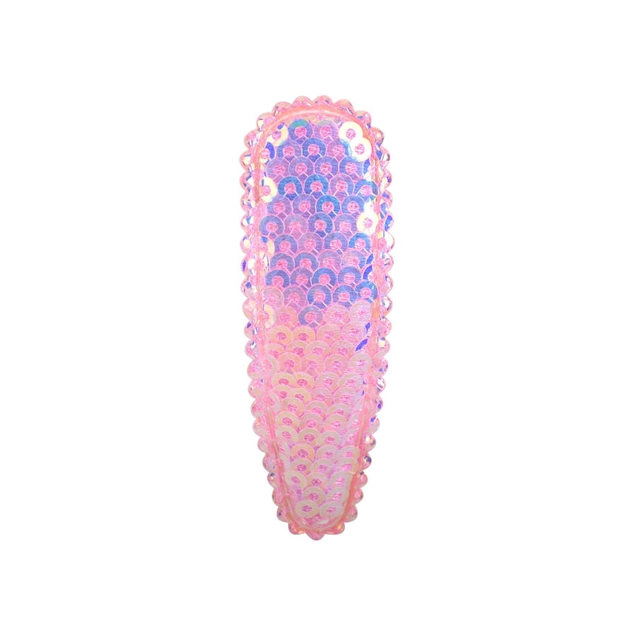 new flip sequins candy color lace mesh yarn bb clip children's hair accessories