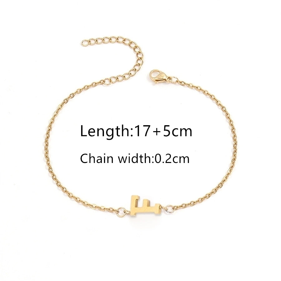 Simple Style Classic Style Letter 201 Stainless Steel 304 Stainless Steel Bracelets In Bulk