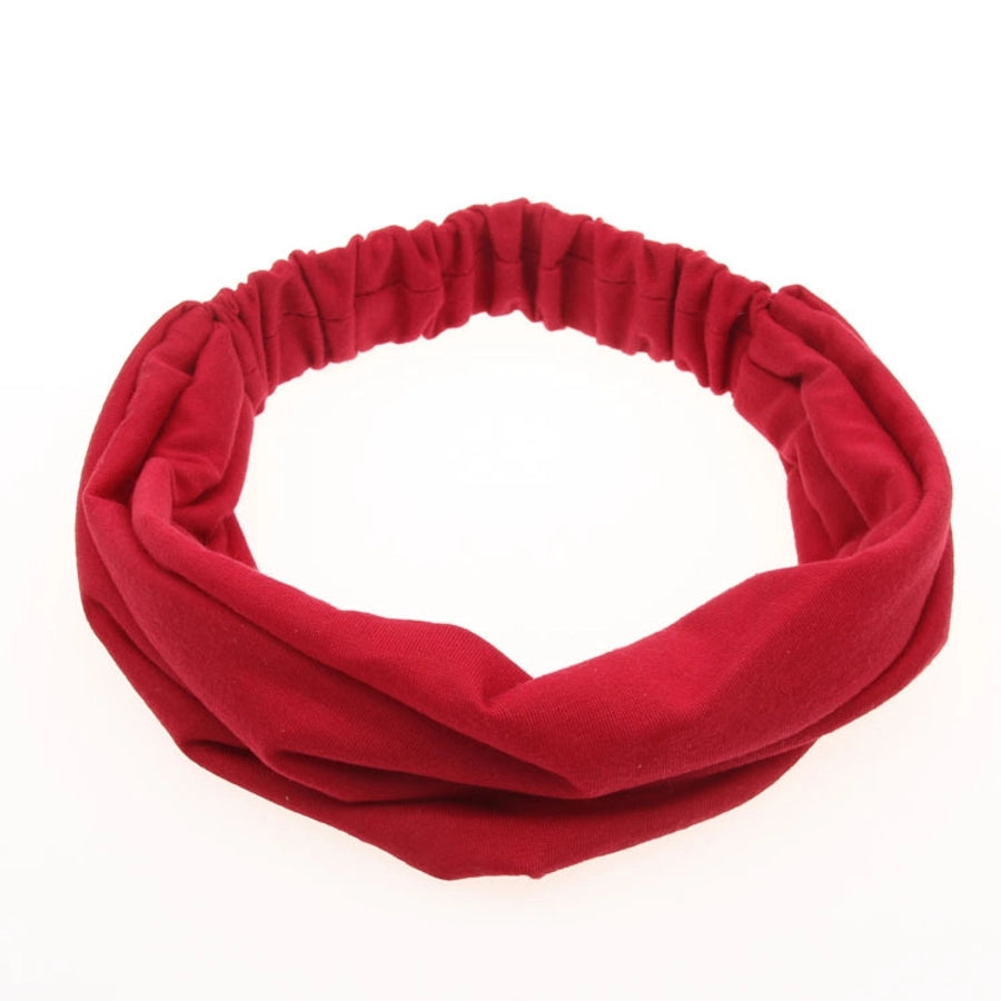 fashion solid color cotton hair band