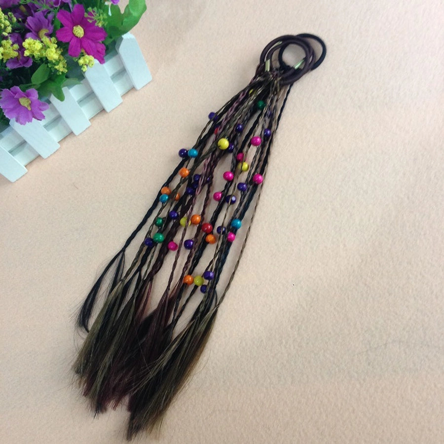 kid's cartoon style heart shape chemical fiber feather braid hair accessories