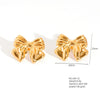 1 Pair Casual Simple Style Classic Style Geometric Square 304 Stainless Steel 18K Gold Plated Imitation Gold  Ear Studs