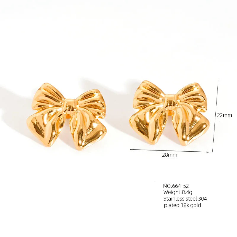1 Pair Casual Simple Style Classic Style Geometric Square 304 Stainless Steel 18K Gold Plated Imitation Gold  Ear Studs