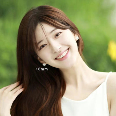 Bright Pearl silver stud earrings  new fashion mosquito coil ear clip commuter good quality earrings Korean temperament online celebrity