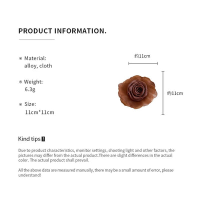 Women's Simple Style Classic Style Flower Cloth Hair Clip