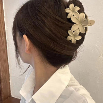 Women's Lady Floral Plastic Resin Stoving Varnish Hair Claws