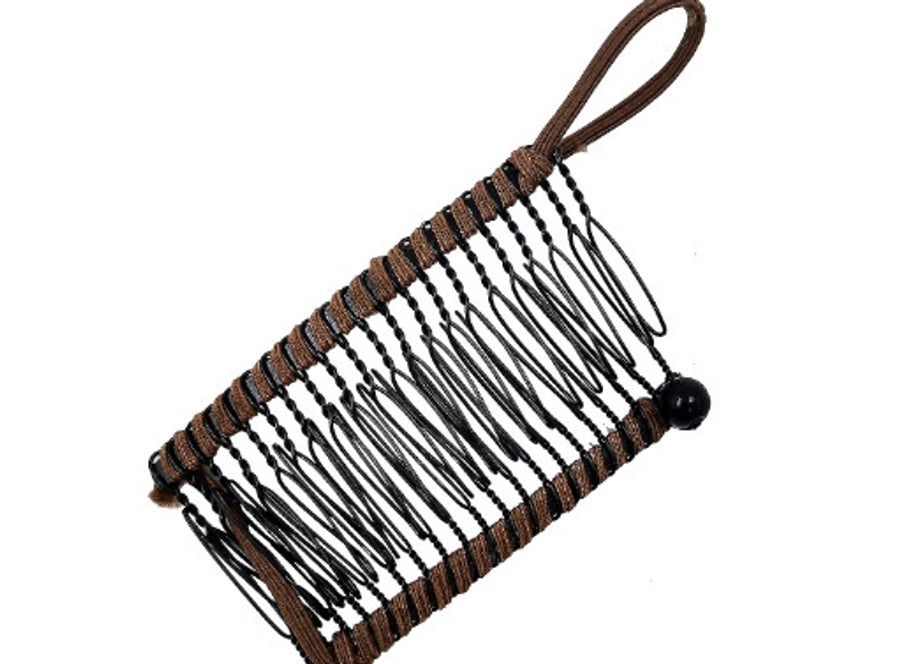 elegant solid color metal insert comb