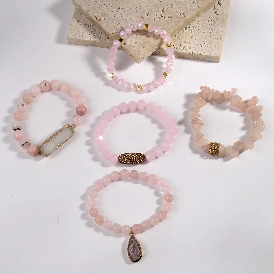 Vacation Geometric natural stone Beaded Chain Bracelets In Bulk