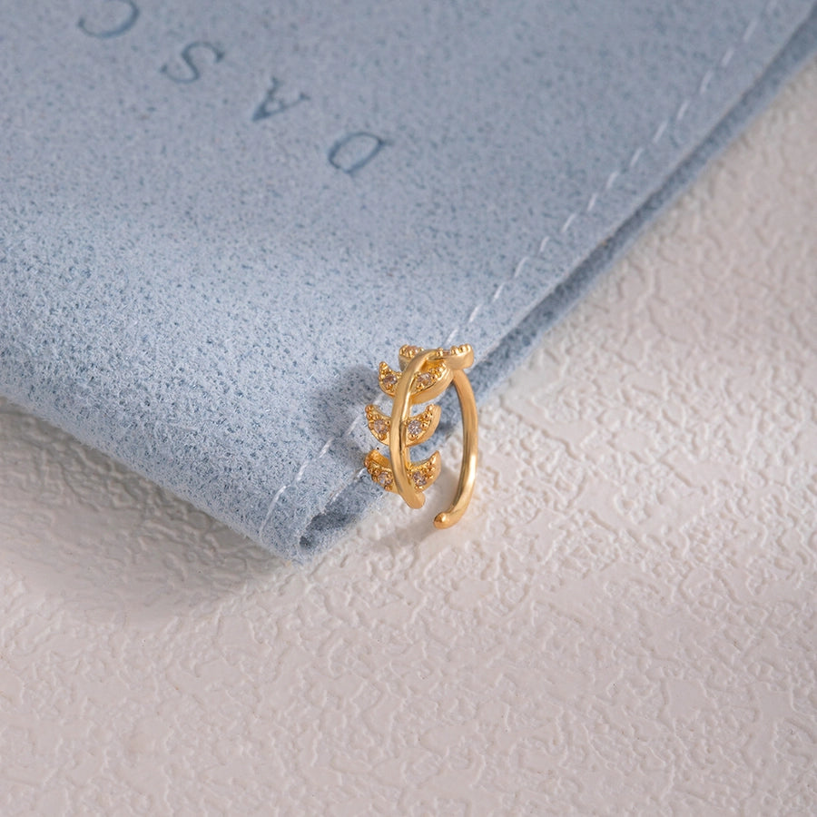 1 Piece Nose Rings & Studs Simple Style Geometric Heart Shape Alloy Plating Inlay Rhinestones Nose Rings & Studs