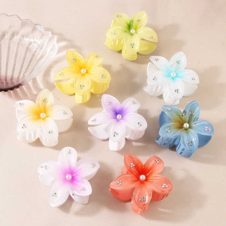 Women's Simple Style Classic Style Flower Plastic Resin Stoving Varnish Hair Claws