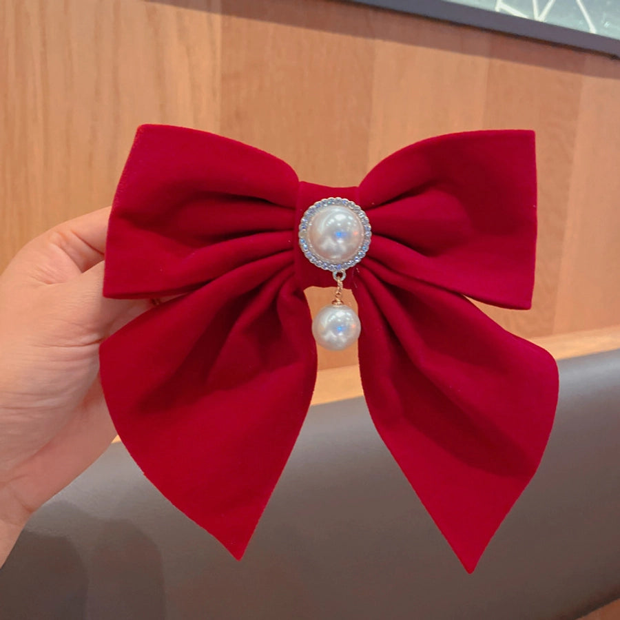 fashion bow knot cloth hair clip 1 piece