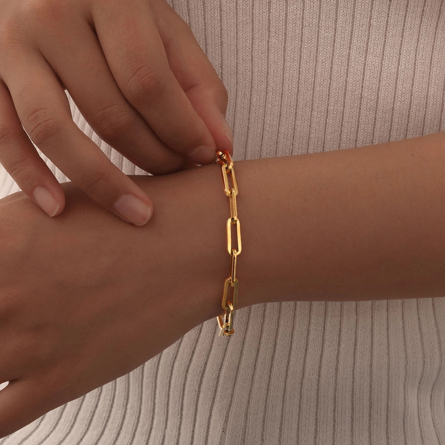 IG Style Heart Shape 201 Stainless Steel 18K Gold Plated Bracelets In Bulk