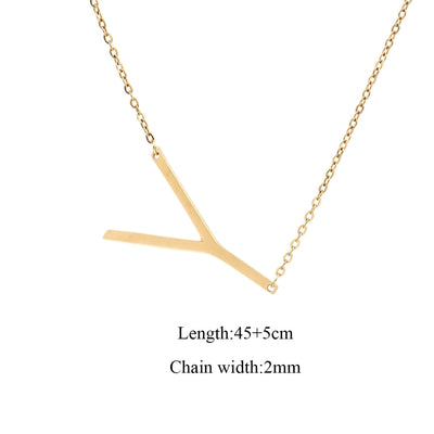 Jewelry Elegant Simple Style Classic Style Letter 201 Stainless Steel 304 Stainless Steel Pendant Necklace