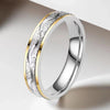 Jewelry Simple Style Geometric Titanium Steel Zircon Mixed Metal Plating Rings