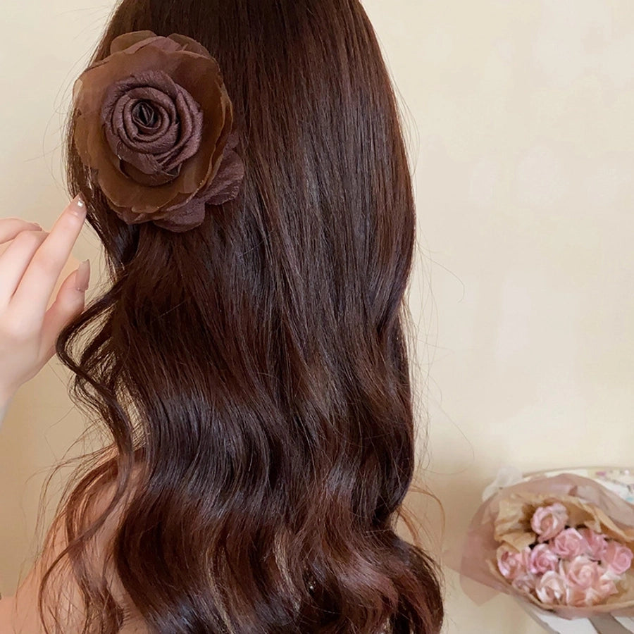 Women's Simple Style Classic Style Flower Cloth Hair Clip