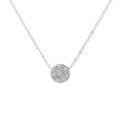 Jewelry IG Style Simple Style Round 304 Stainless Steel Zircon 14K Gold Plated Inlay Necklace