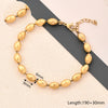 Casual Simple Style Round Oval Solid Color 304 Stainless Steel 18K Gold Plated Bracelets In Bulk