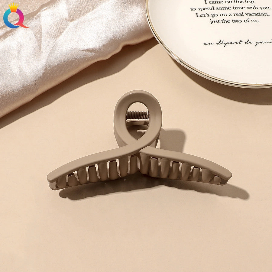 fashion solid color plastic metal hair claws 1 piece