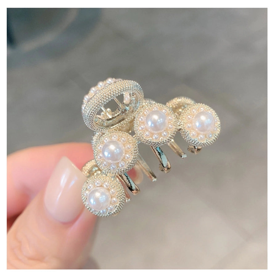 women's simple style solid color alloy plating hair claws