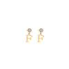 1 Pair Casual Simple Style Classic Style Letter Inlay 201 Stainless Steel 304 Stainless Steel Zircon Drop Earrings