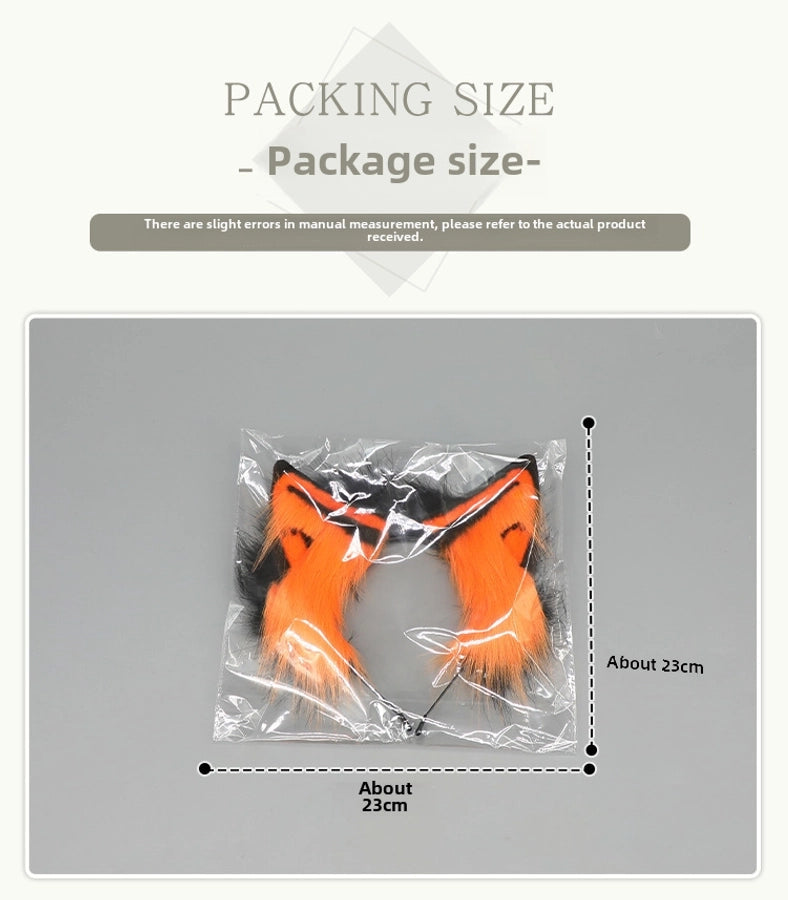 Halloween Props Spot Holy Beast Spirit Hair Accessories Japanese cosplay Accessories Simulation Beast Ear Plush Headwear