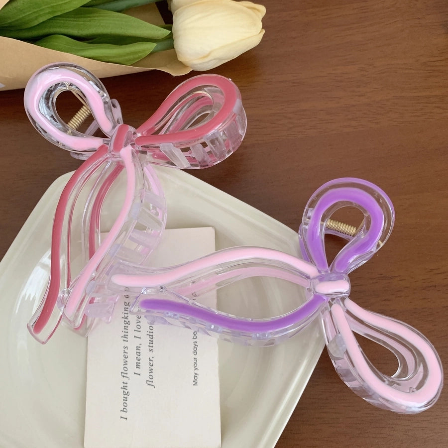 Women's Cute Sweet Korean Style Bow Knot Acetic acid sheets Handmade Hair Claws