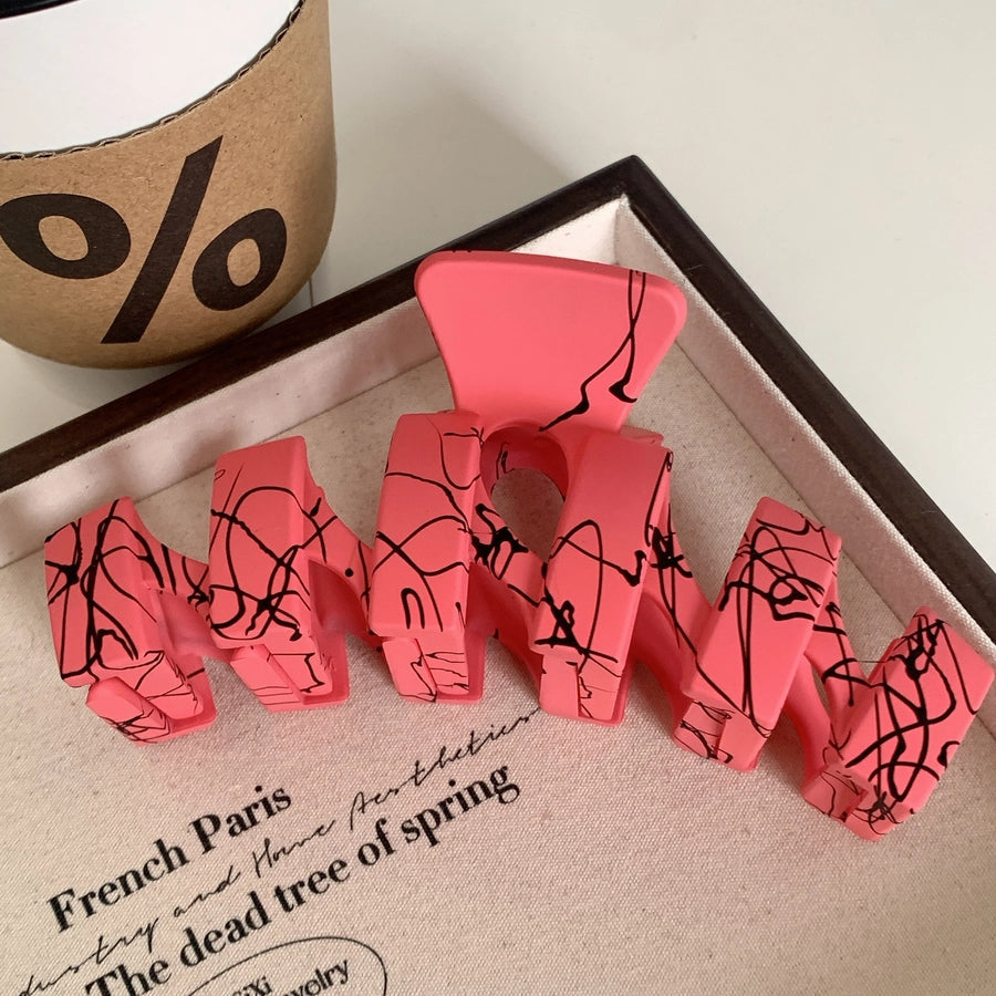 simple style artistic lines plastic hair claws