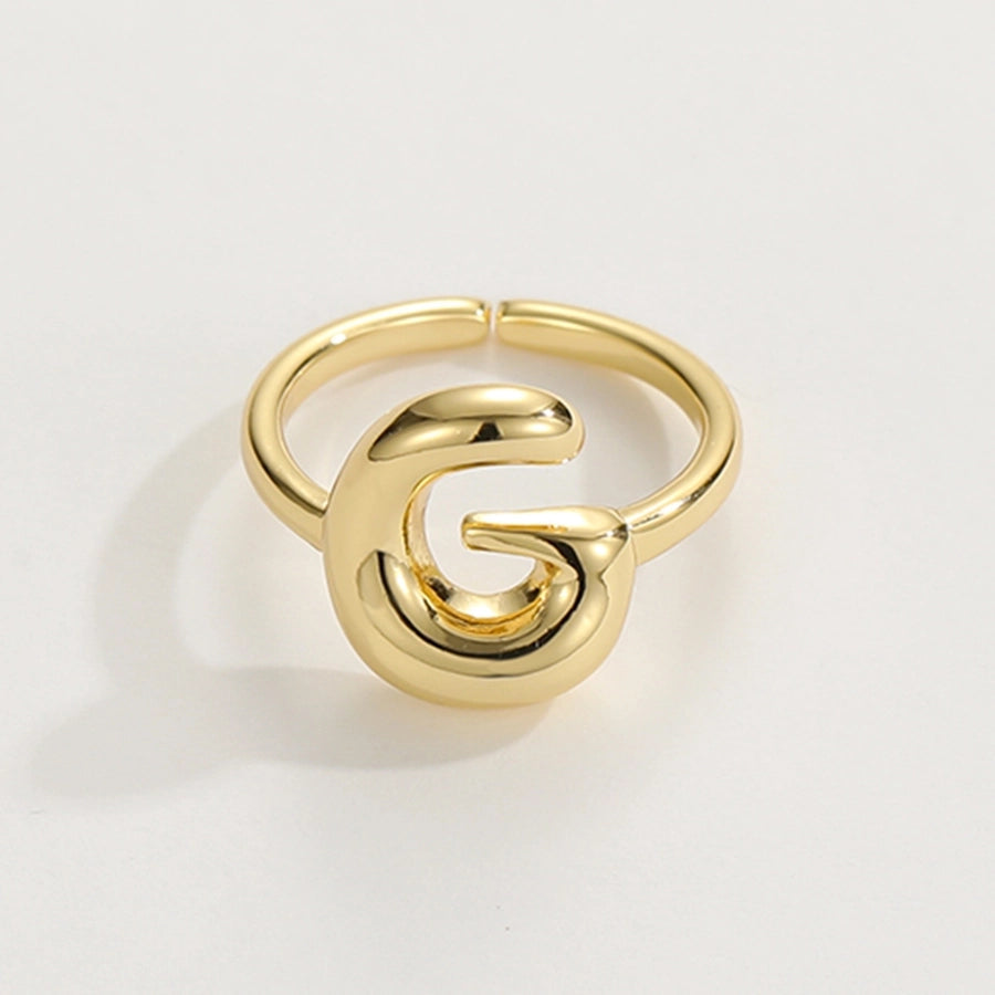 Copper 18K Gold Plated Plating Letter Copper Rings
