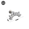 1 Piece Lip Rings Elegant Vacation Tropical Moon G23 Titanium Alloy Plating Inlay Zircon 18K Gold Plated Lip Rings Ear Cartilage Rings & Studs