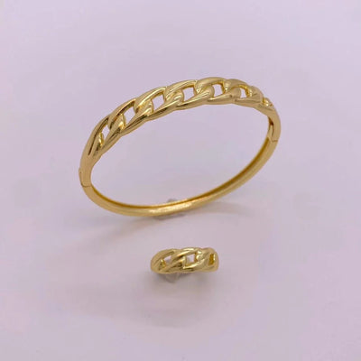 Jewelry Vintage Style Classic Style Geometric Copper Zircon Rings Necklace Jewelry Set