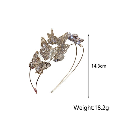 Women's Luxurious Simple Style Butterfly Alloy Hollow Out Hair Band