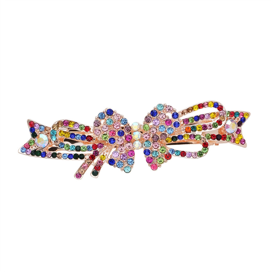 Women's Elegant Bow Knot Alloy Inlay Rhinestones Zircon Hair Clip