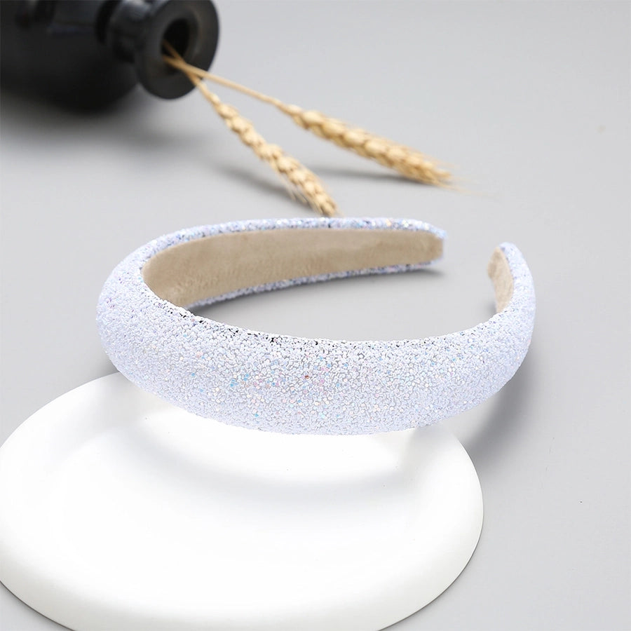 xinqi european and american onion powder headband creative sponge women's wide-edged headband 3cm glitter color hair pressing hairpin supply