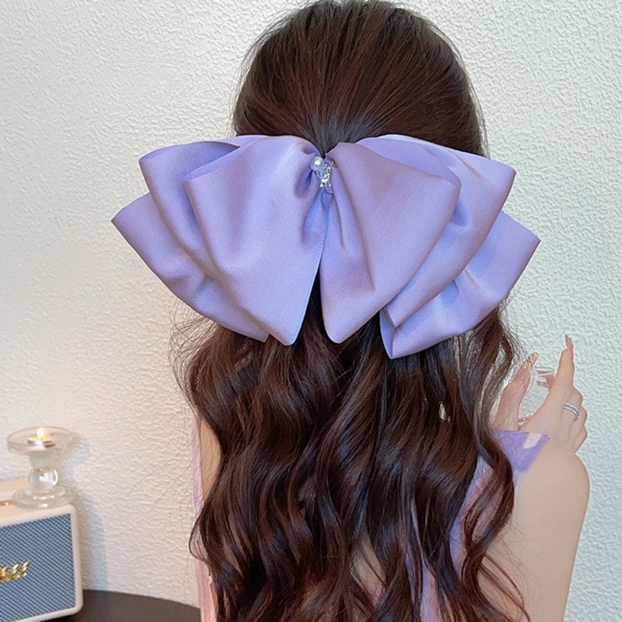 Women's Sweet Bow Knot Cloth Acetic acid sheets Handmade Hair Clip